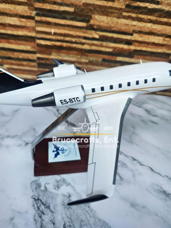 Model of Bombardier Challenger 605 with detailed craftsmanship.